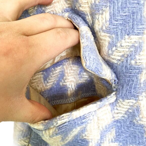 Fashion Nova Houndstooth Tweed Jacket Skirt Suit Purple Pink Tweed Set Small - Picture 4 of 14